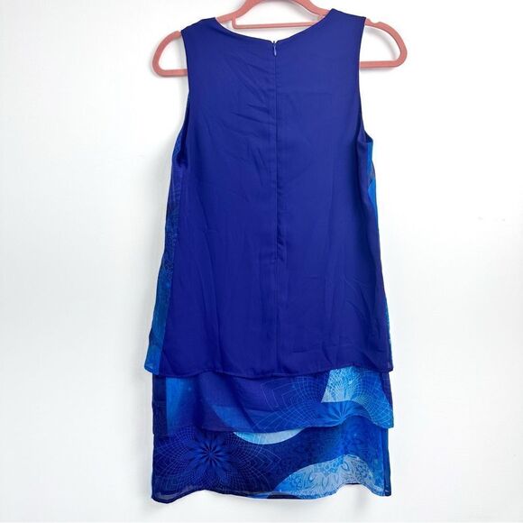 Desigual Layered Blue Tunic dress Sz 36 EU - Picture 3 of 15